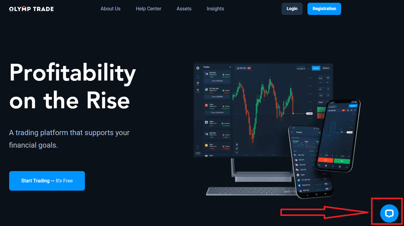 Conas Dul i dTeagmháil le Tacaíocht Olymptrade