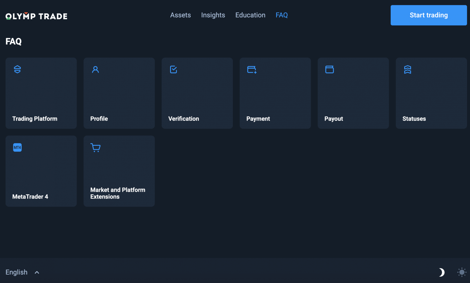Conas Dul i dTeagmháil le Tacaíocht Olymptrade