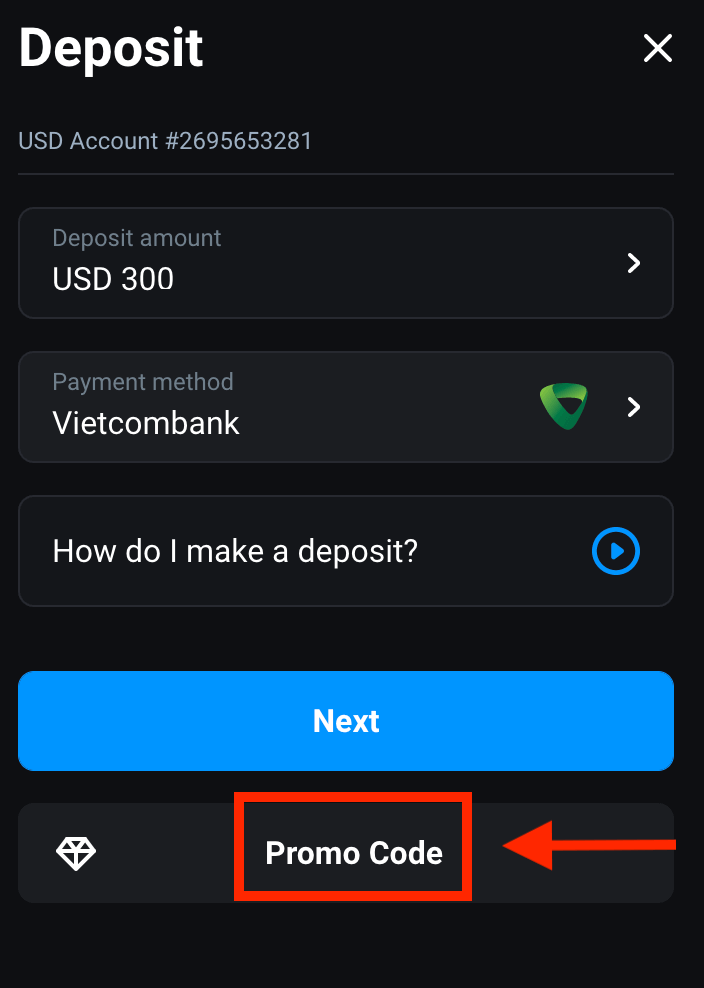 Como depositar dinheiro na Olymptrade via transferência bancária