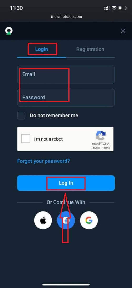 Maitiro ekupinda kuOlymptrade