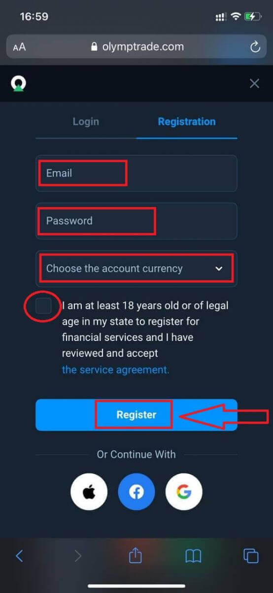 Como registrar uma conta na Olymptrade Como registrar uma conta na Olymptrade