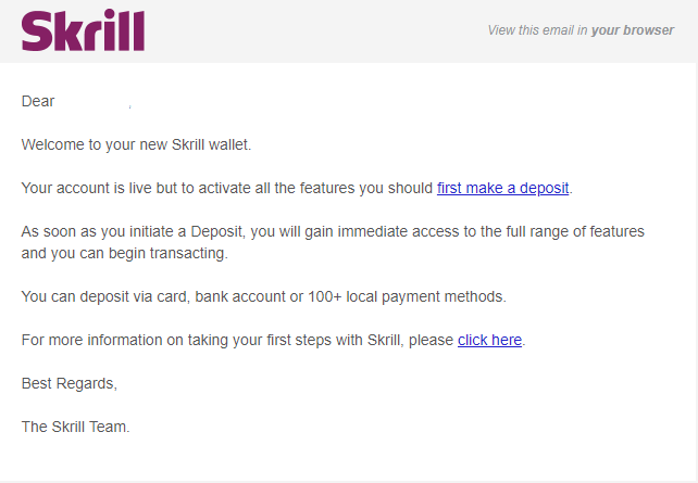 Idiphozithi ye-Olymptrade bese Uhoxa nge-Skrill E-Wallet: Izinyathelo Nemikhawulo