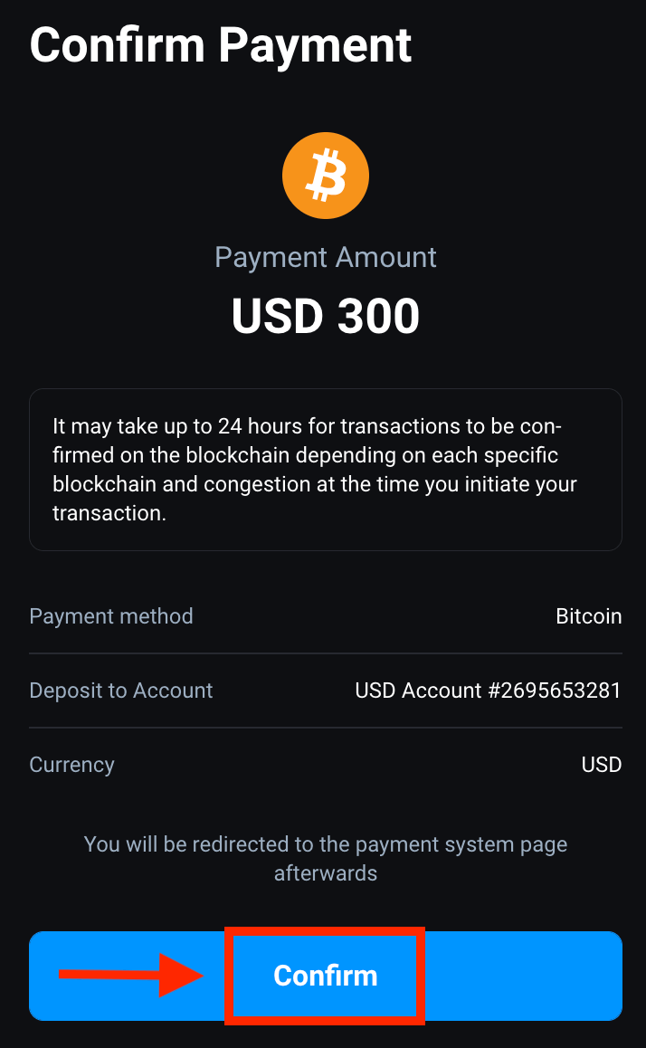 Olymptrade-talletus krypton kautta: Bitcoin, ETH, USDT, Lunu
