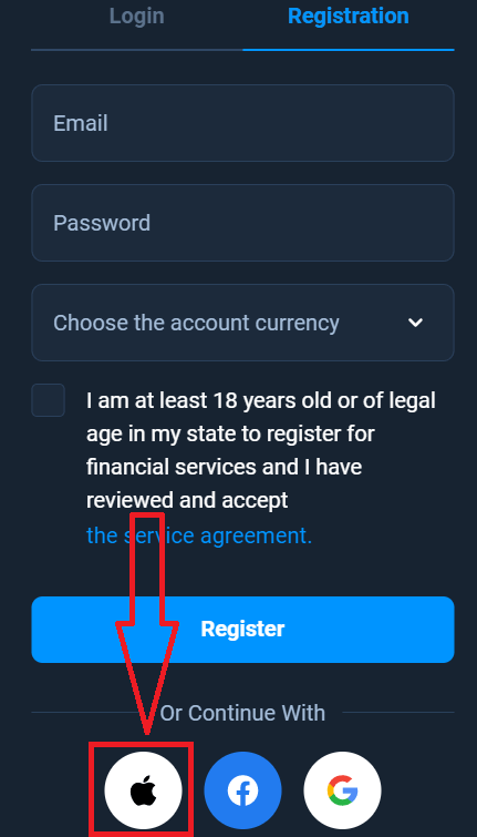 Conta aberta Olymptrade: abra uma conta demo para negociação prática