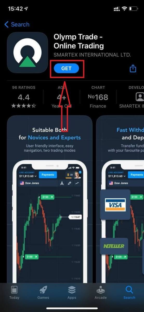 Conta aberta Olymptrade: abra uma conta demo para negociação prática