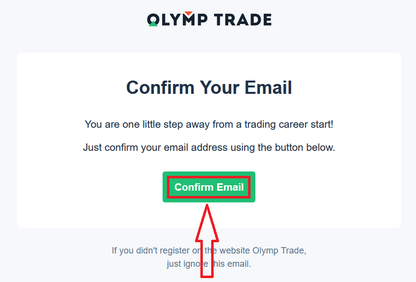 Conta aberta Olymptrade: abra uma conta demo para negociação prática